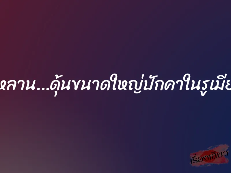 หลาน…ดุ้นขนาดใหญ่ปักคาในรูเมีย 5 หลาน…ดุ้นขนาดใหญ่ปักคาในรูเมีย
