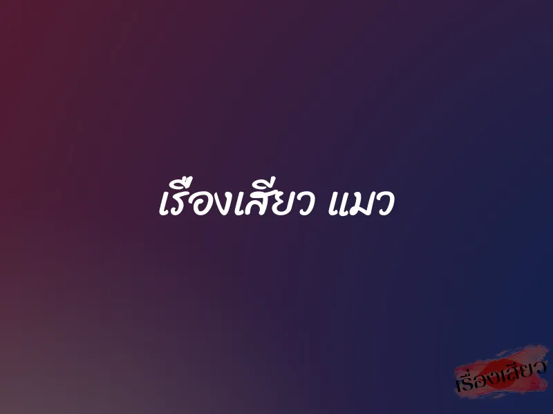 เรื่องเสียว แมว 1 เรื่องเสียว แมว