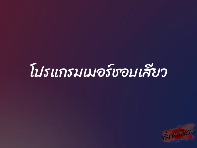โปรแกรมเมอร์ชอบเสียว 1 โปรแกรมเมอร์ชอบเสียว