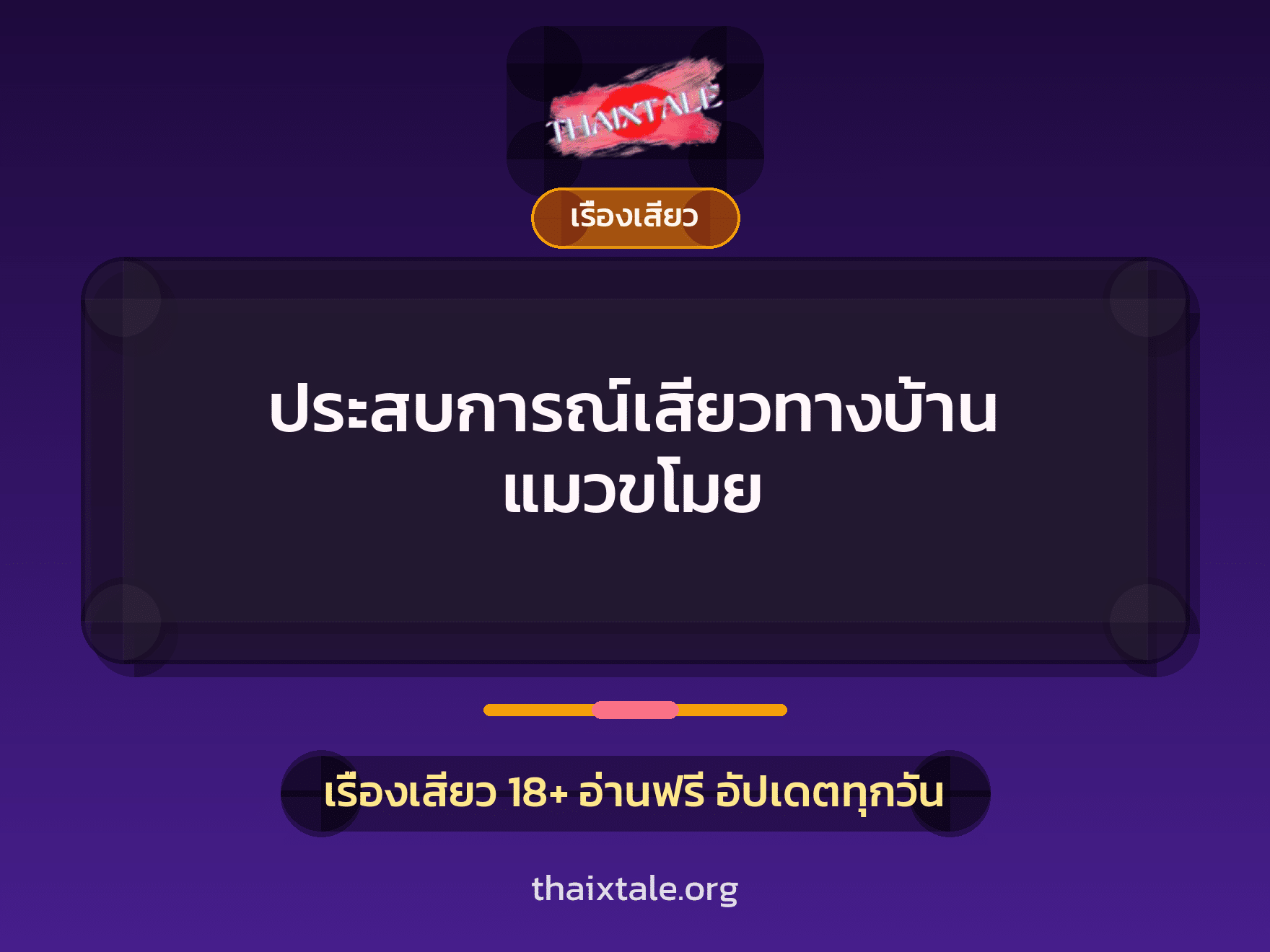 ประสบการณ์เสียวทางบ้าน แมวขโมย 6 เรื่องเสียว + เรื่องเสียว