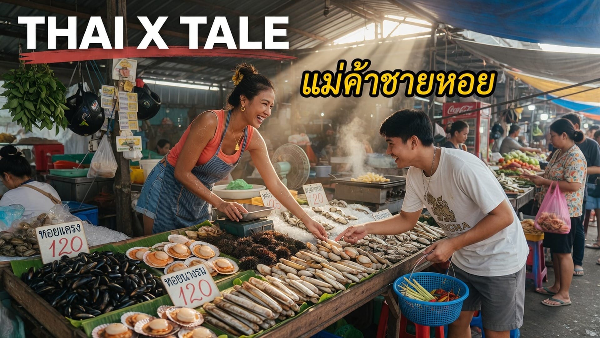 แม่ค้าขายหอย “พี่จะแตกแล้วใช่มะ แตกใส่หนูเลยพี่ หนูเสียว”