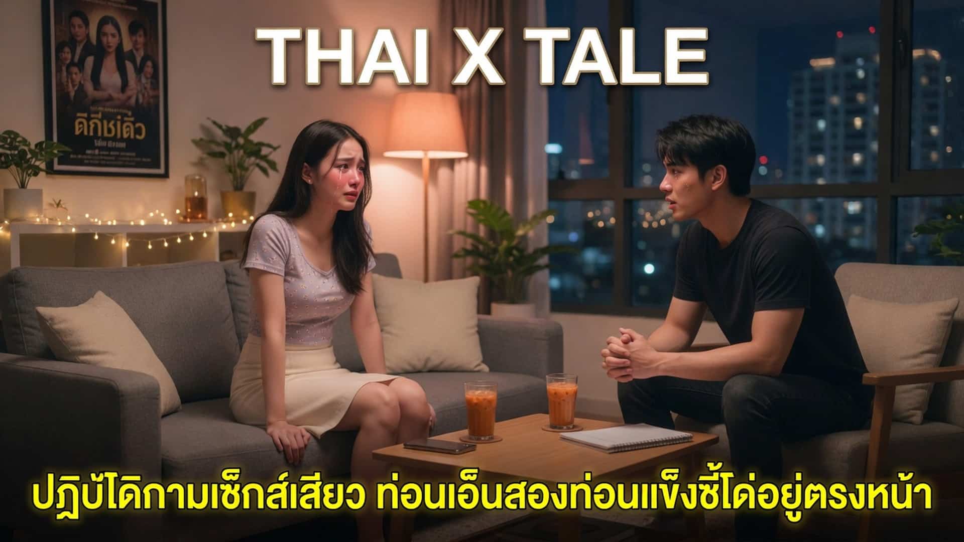 เรื่องเสียว ปฏิบัติกามเซ็กส์เสียว ท่อนเอ็นสองท่อนแข็งชี้โด่อยู่ตรงหน้า | ThaiXTale
