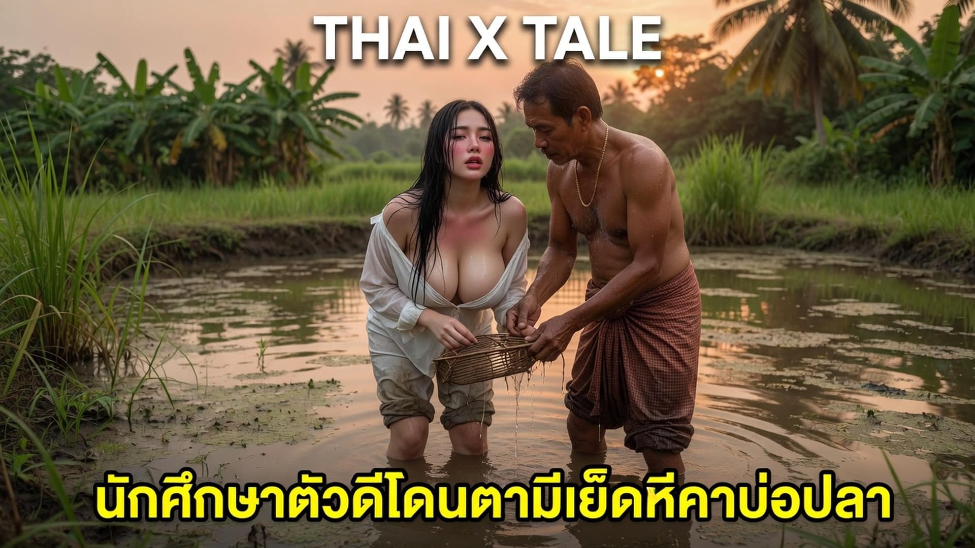 นักศึกษาตัวดีโดนตามีเย็ดหีคาบ่อปลา