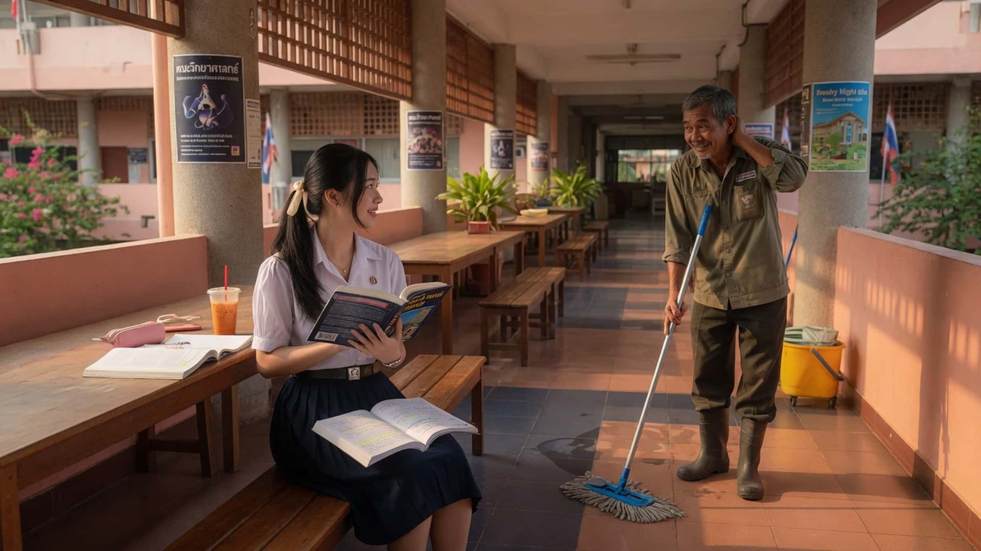 ลุงภารโรงตะบันเย็ดหีจนติดใจ