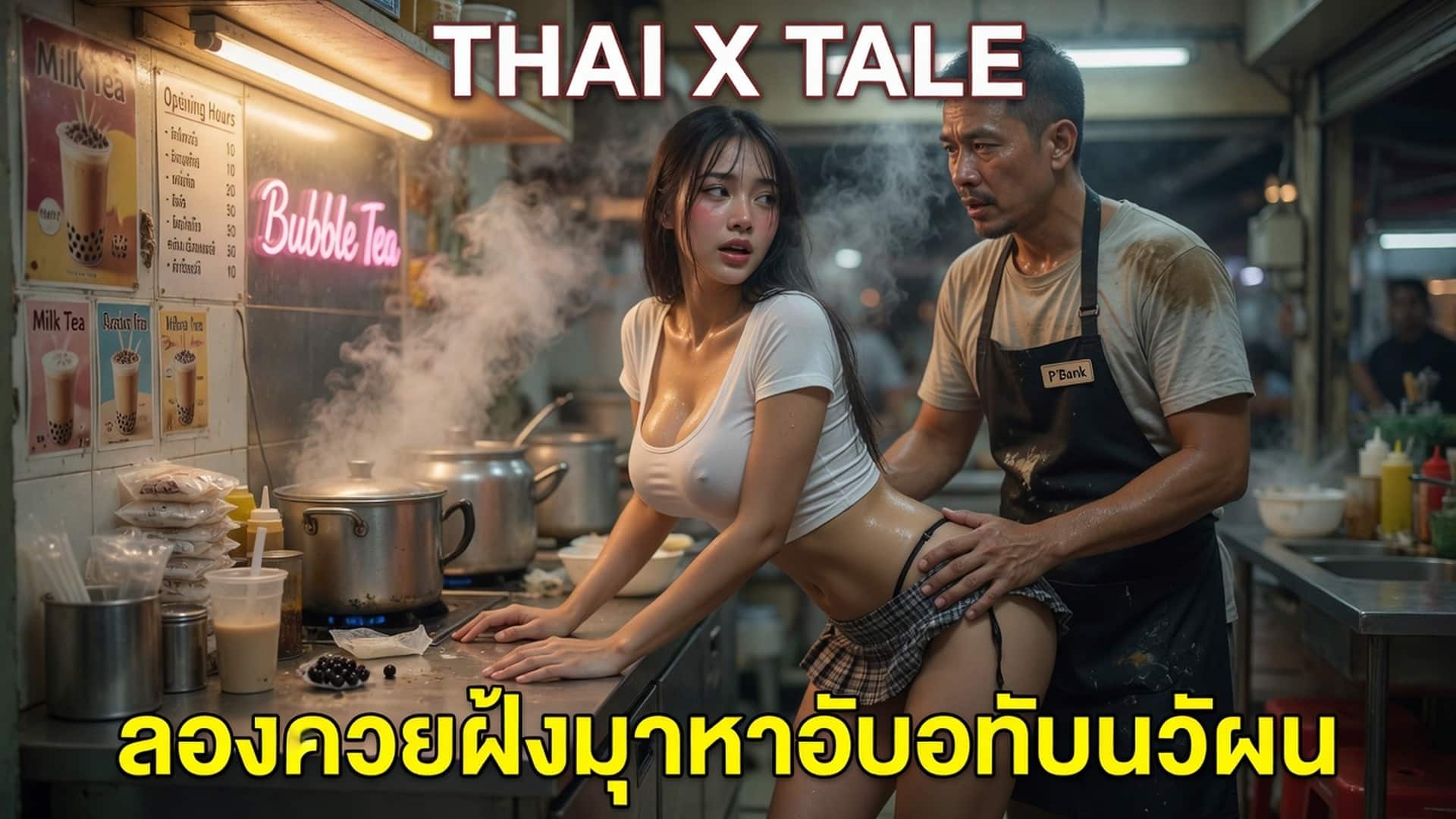 ลองควยฝังมุกของคนขายชาไข่มุก