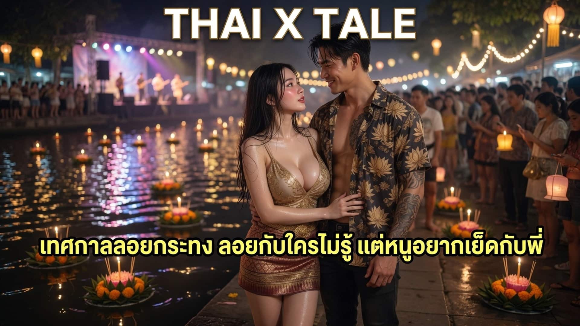 เทศกาลลอยกระทง ลอยกับใครไม่รู้ แต่หนูอยากเย็ดกับพี่