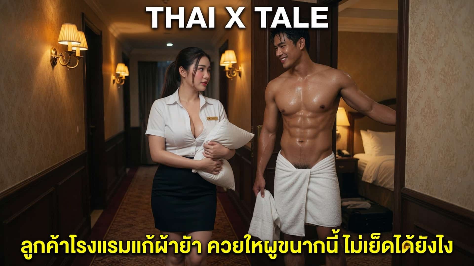 ลูกค้าโรงแรมแก้ผ้ายั่ว ควยใหญ่ขนาดนี้ ไม่เย็ดได้ยังไง