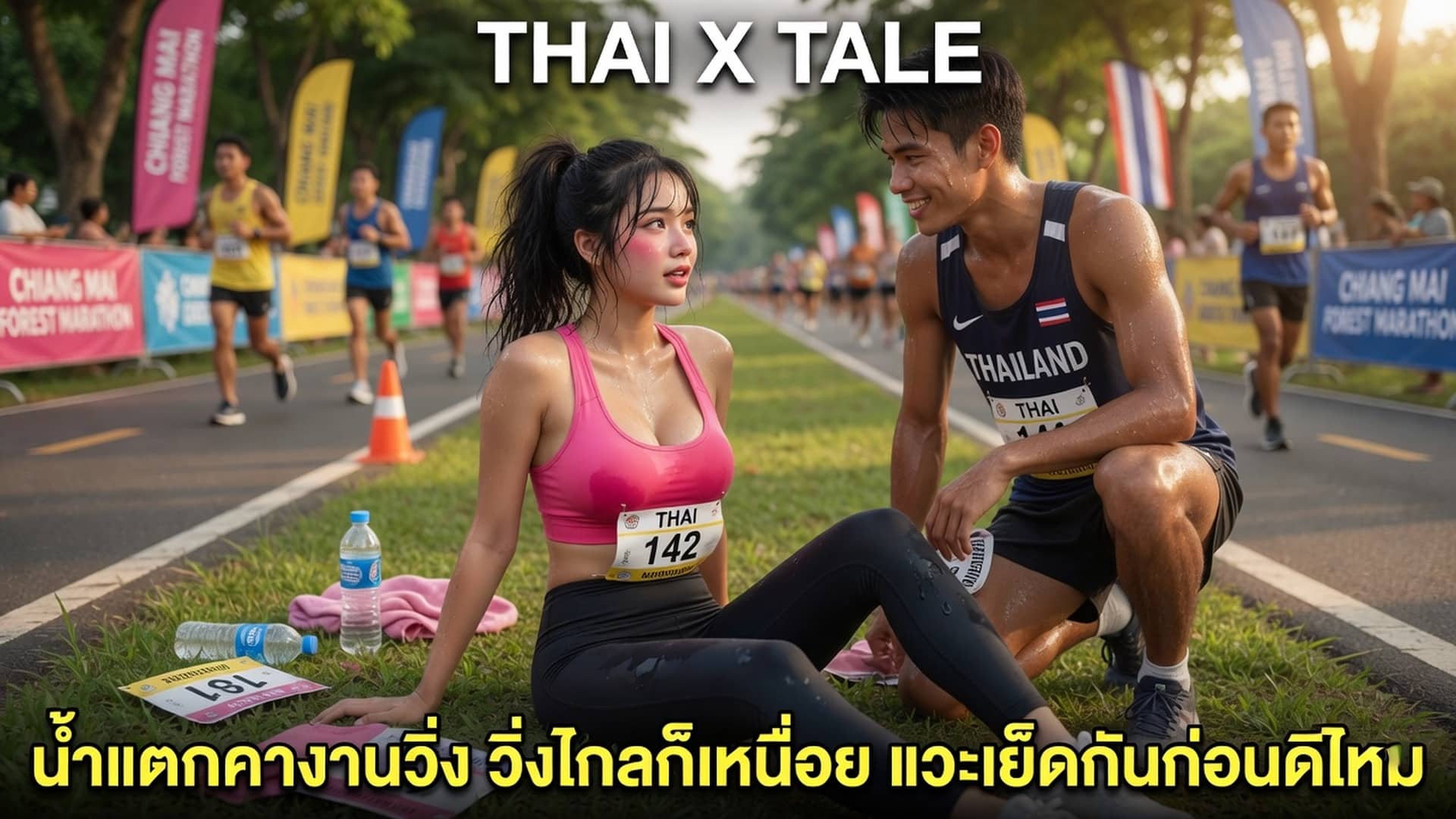 น้ำแตกคางานวิ่ง วิ่งไกลก็เหนื่อย แวะเย็ดกันก่อนดีไหม