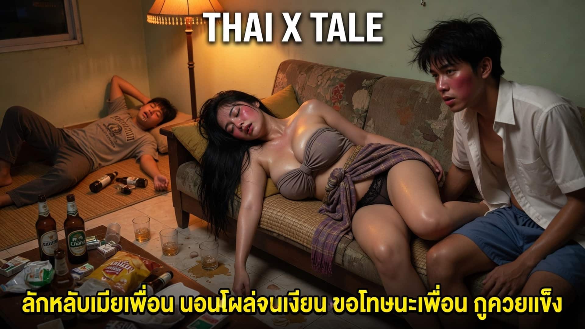 ลักหลับเมียเพื่อน นอนโผล่จนเงี่ยน ขอโทษนะเพื่อน กูควยแข็ง