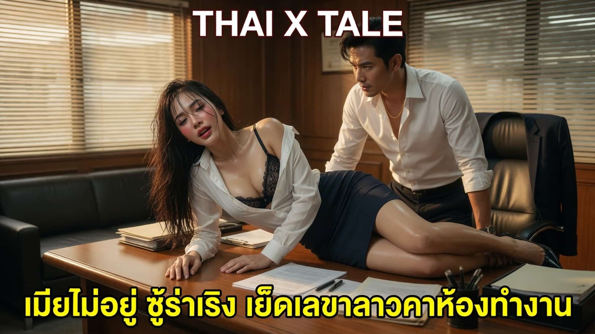 เมียไม่อยู่ ชู้ร่าเริง เย็ดเลขาสาวคาห้องทำงาน