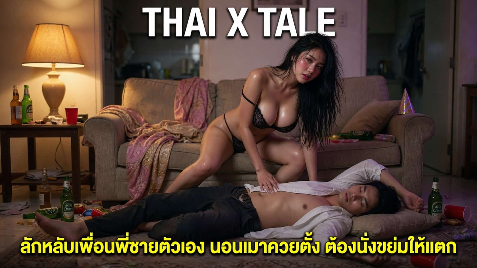 ลักหลับเพื่อนพี่ชายตัวเอง นอนเมาควยตั้ง ต้องนั่งขย่มให้แตก