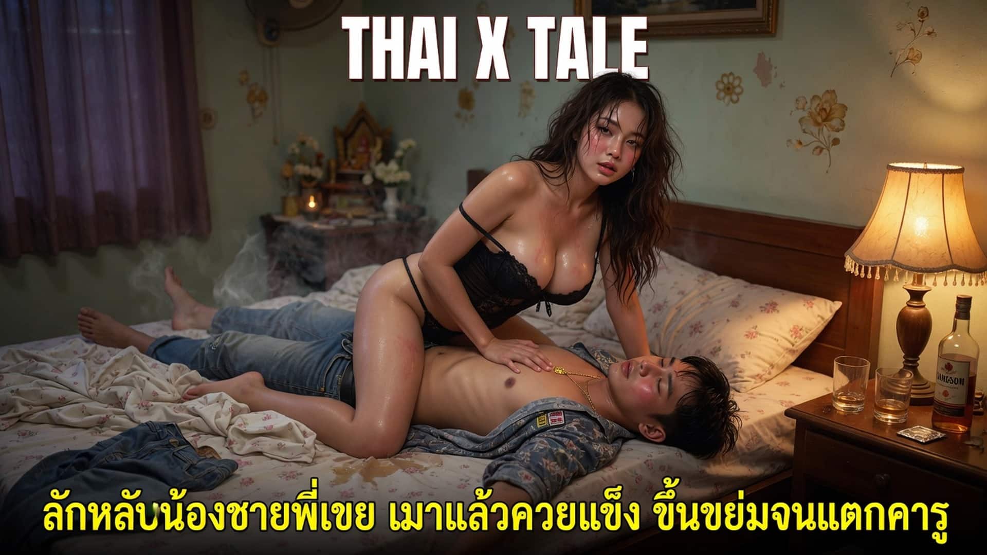 ลักหลับน้องชายพี่เขย เมาแล้วควยแข็ง ขึ้นขย่มจนแตกคารู