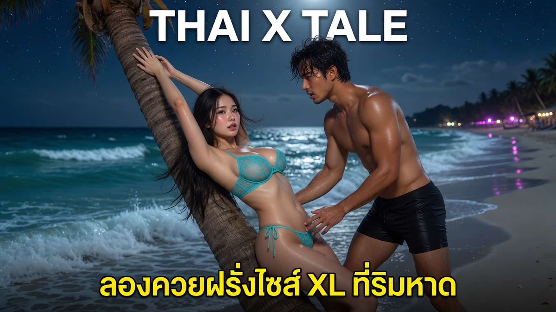 ลองควยฝรั่งไซส์ XL ที่ริมหาด