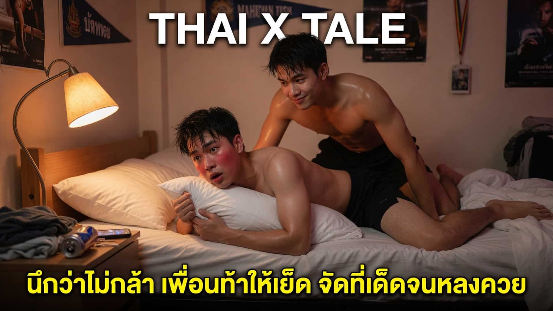 นึกว่าไม่กล้า เพื่อนท้าให้เย็ด จัดทีเด็ดจนหลงควย