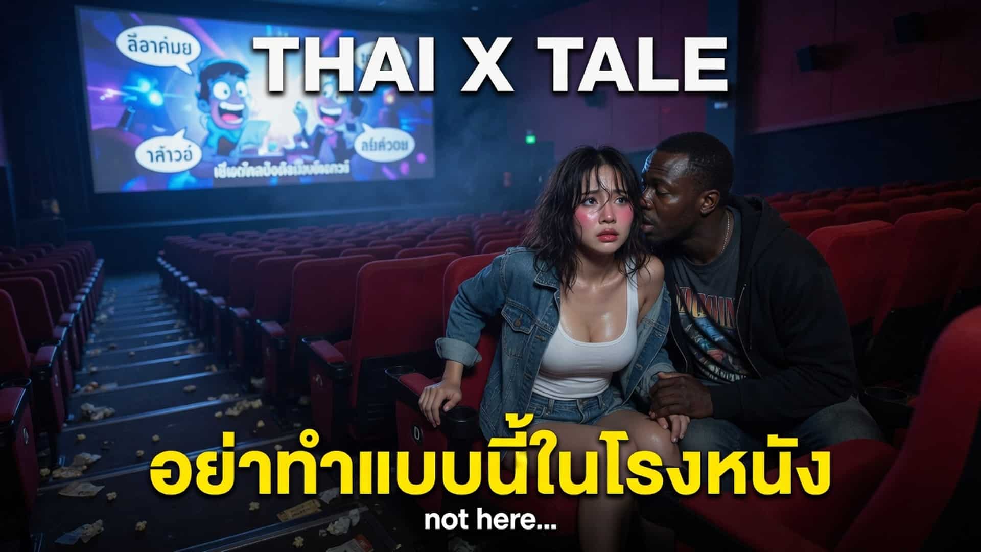 เรื่องเสียว นู๋โดนฝรั่งในโรงหนังค่ะ | ThaiXTale