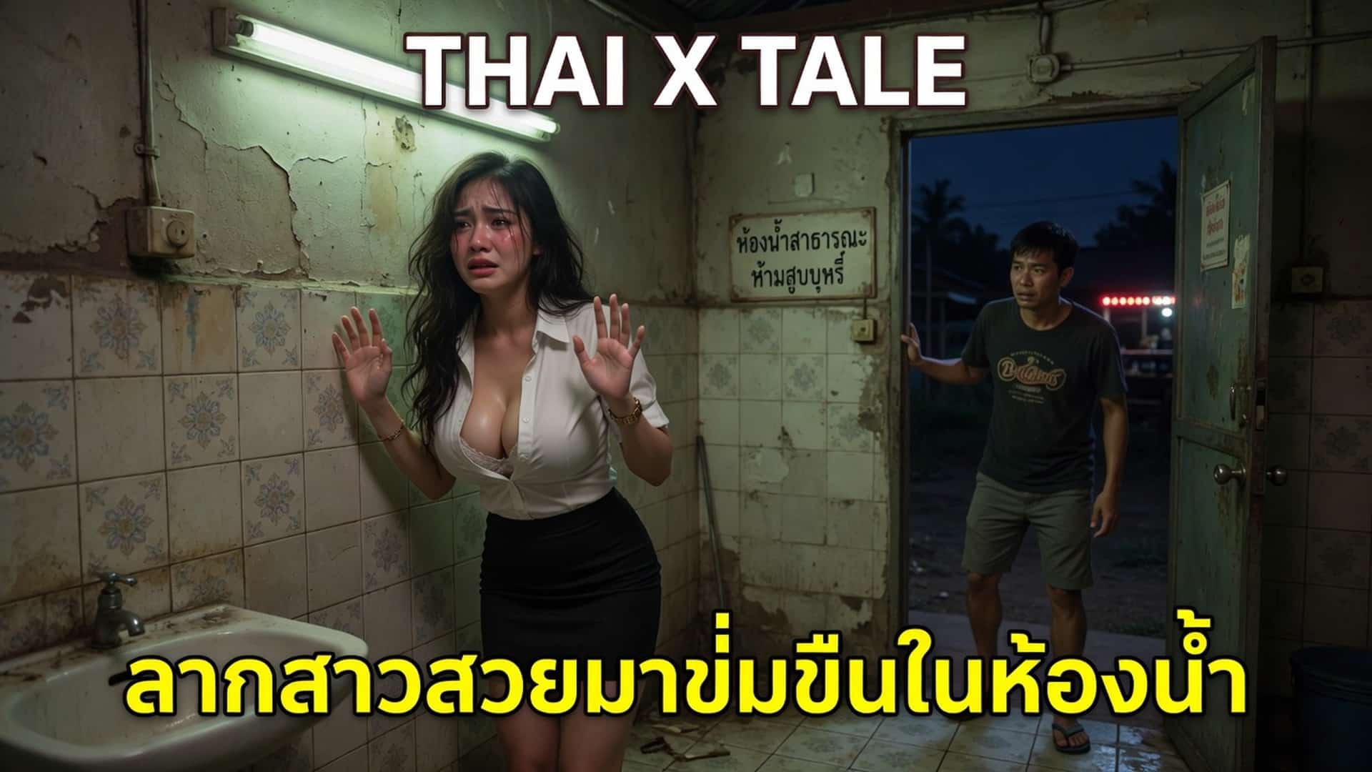 ลากสาวสวยมาข่มขืนในห้องน้ำ
