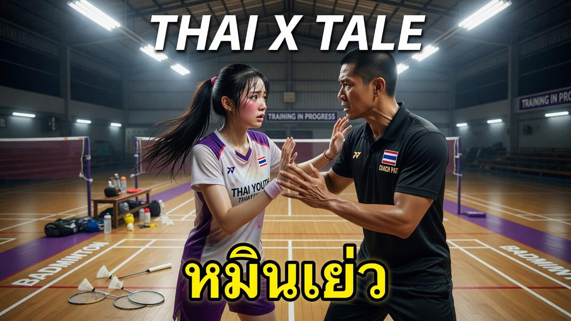 กำราบนักเรียนสาวตัวแสบให้หลาบจำ “อ๊า โค้ชคะ หนูเสียว เจ็บจังค่ะ”