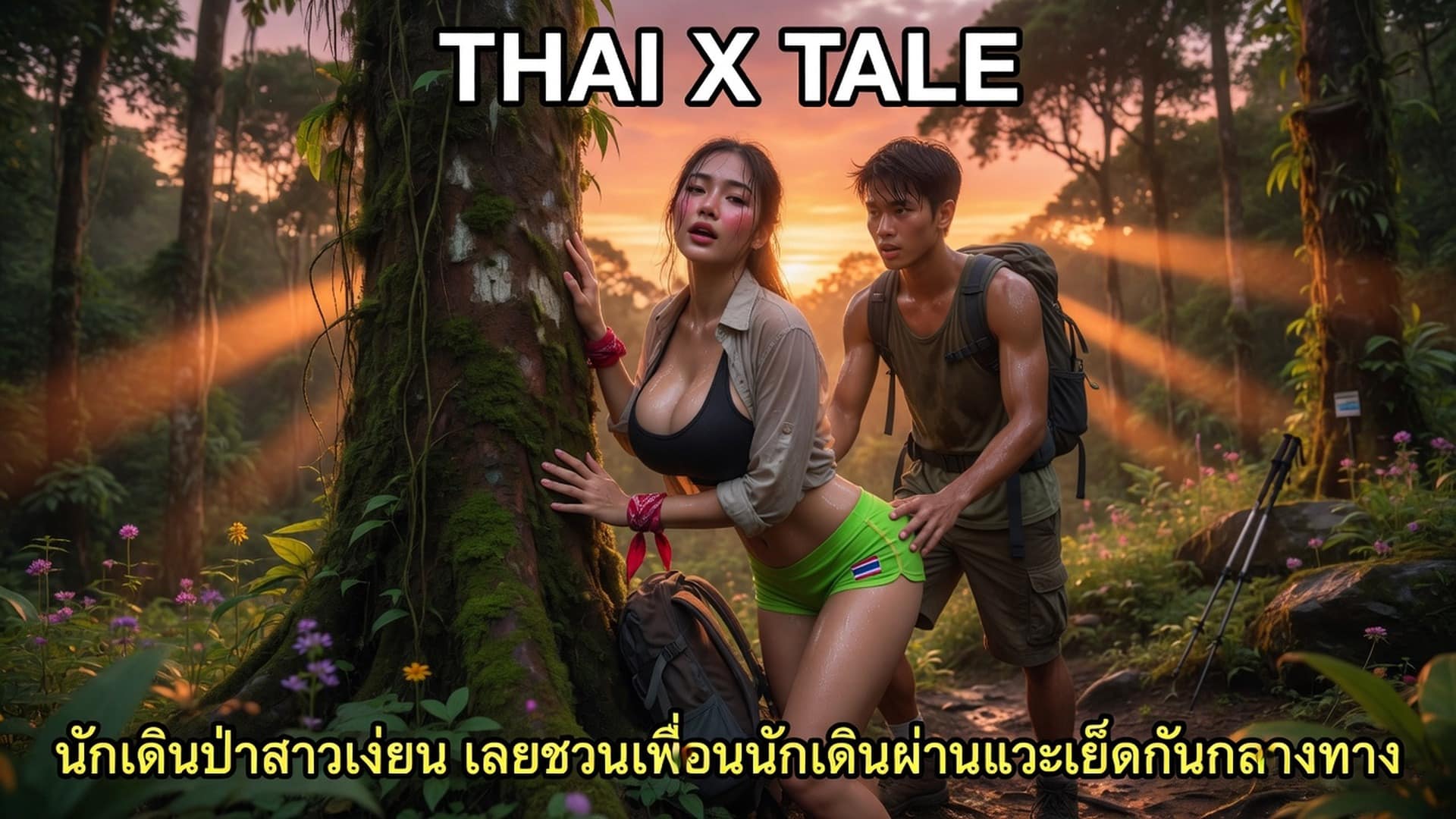 นักเดินป่าสาวเงี่ยน เลยชวนเพื่อนนักเดินผ่านแวะเย็ดกันกลางทาง