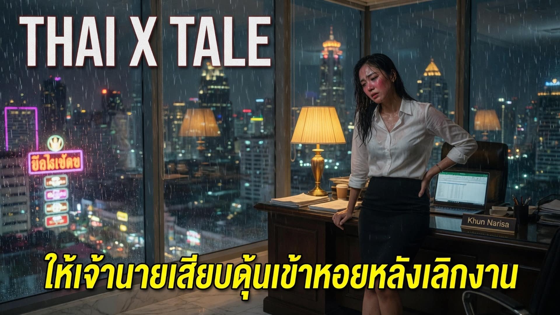 ให้เจ้านายเสียบดุ้นเข้าหอยหลังเลิกงาน