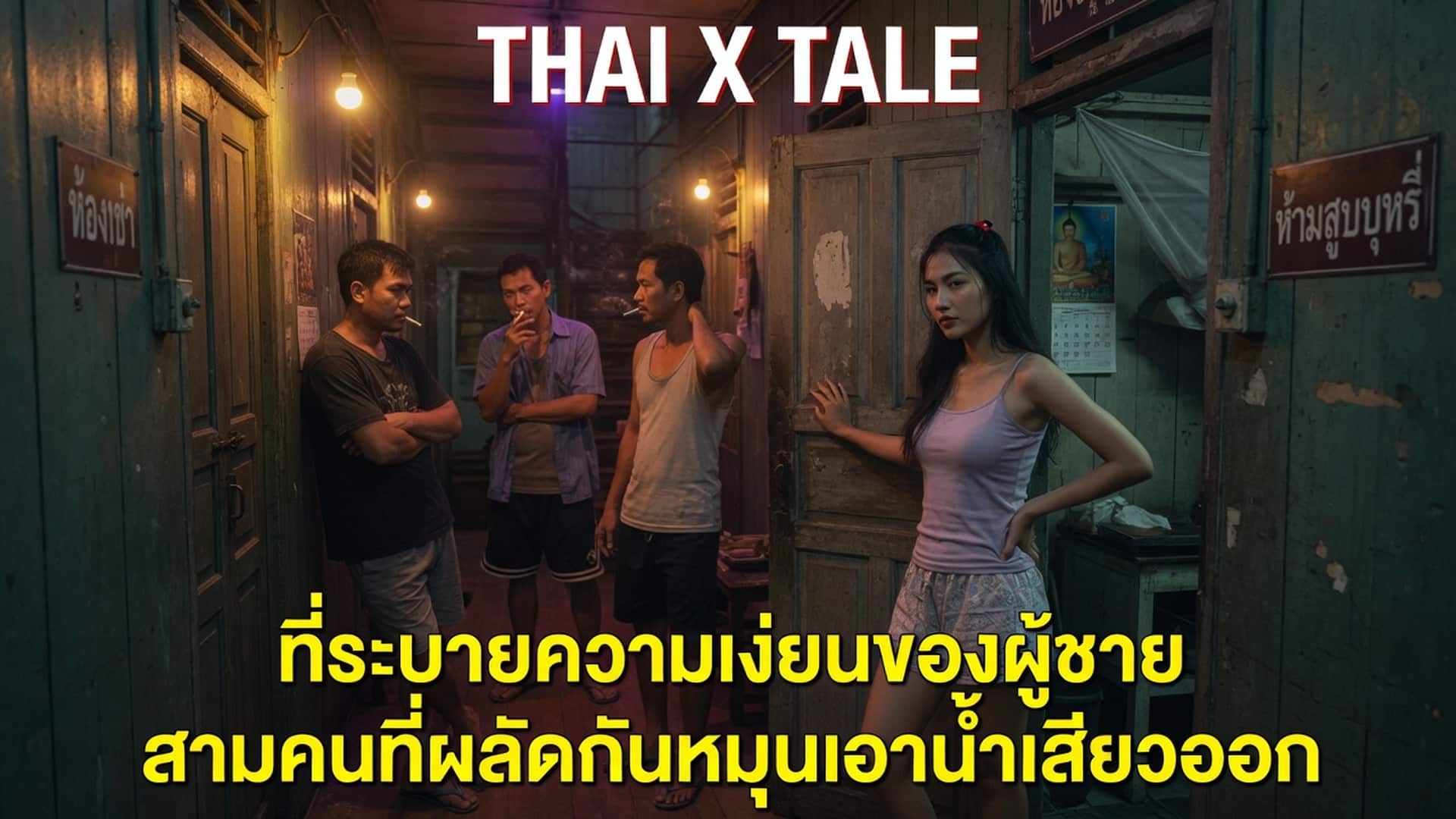 ที่ระบายความเงี่ยนของผู้ชาย สามคนที่ผลัดกันหมุนเอาน้ำเสียวออก