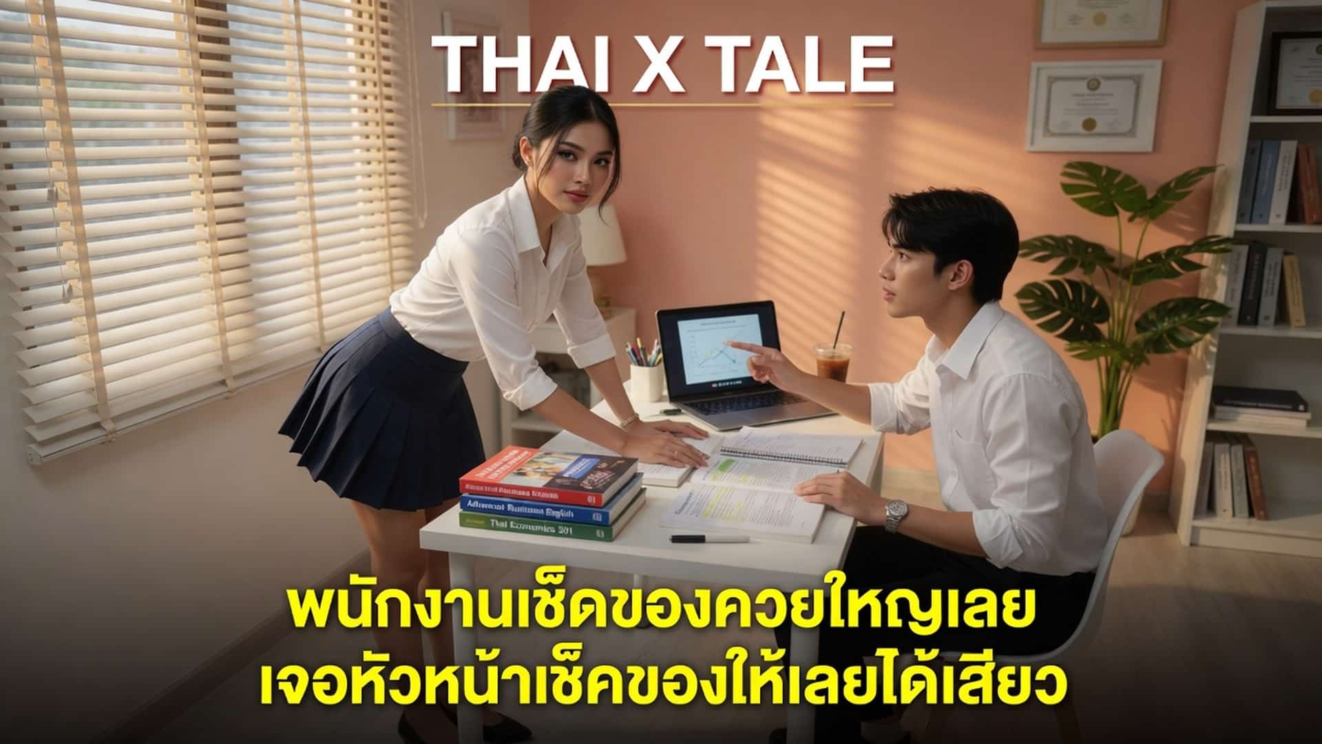 พนักงานเช็ดของควยใหญ่เลยเจอหัวหน้าเช็คของให้เลยได้เสียว