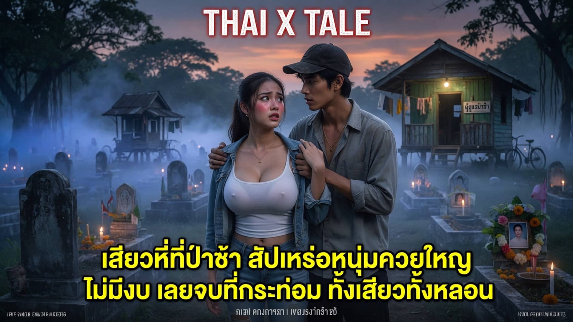 เรื่องเสียว เสียวหีที่ป่าช้า สัปเหร่อหนุ่มควยใหญ่ ไม่มีงบ เลยจบที่กระท่อม ทั้งเสียวทั้งหลอน | ThaiXTale