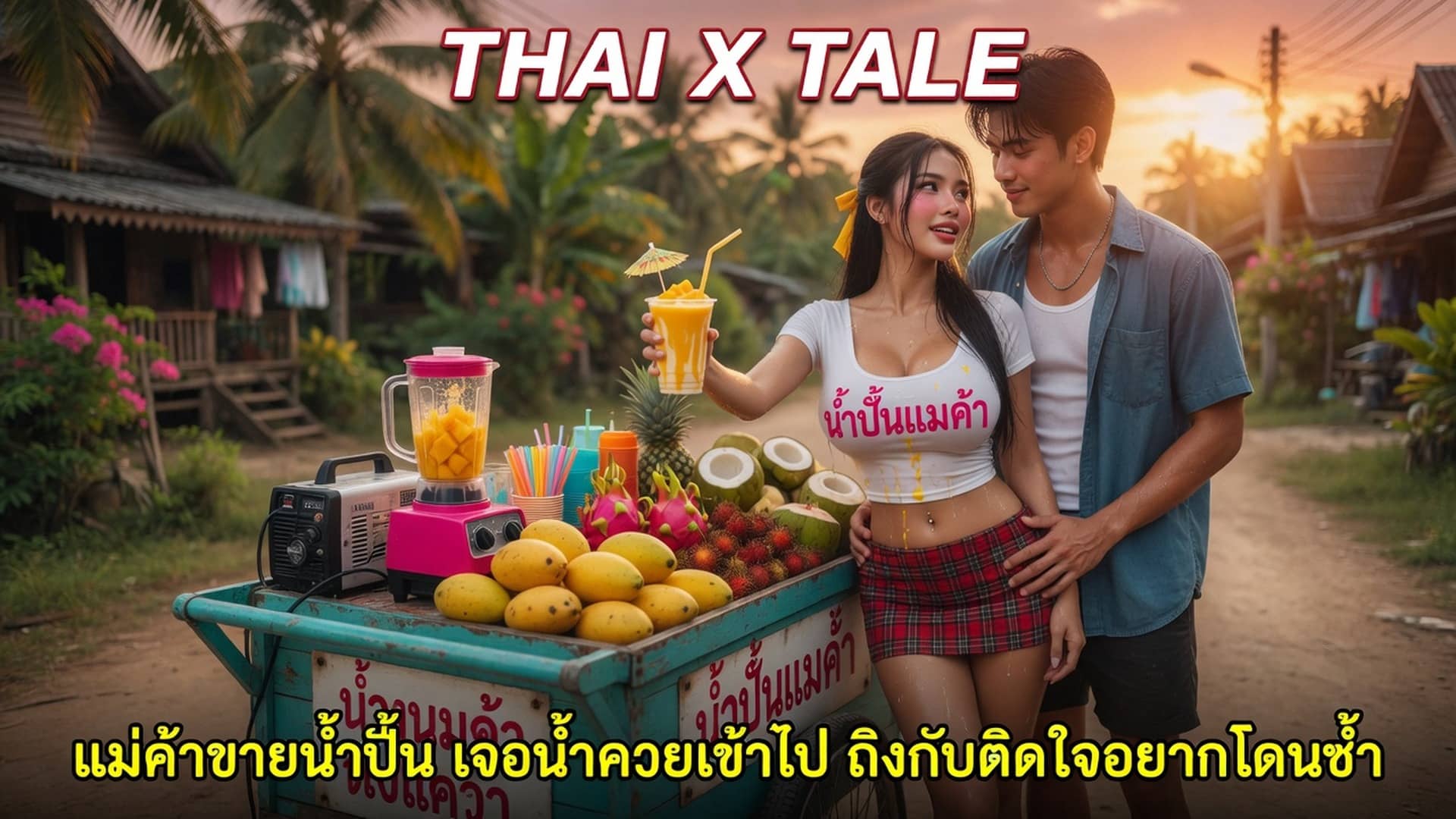 แม่ค้าขายน้ำปั่น เจอน้ำควยเข้าไป ถึงกับติดใจอยากโดนซ้ำ