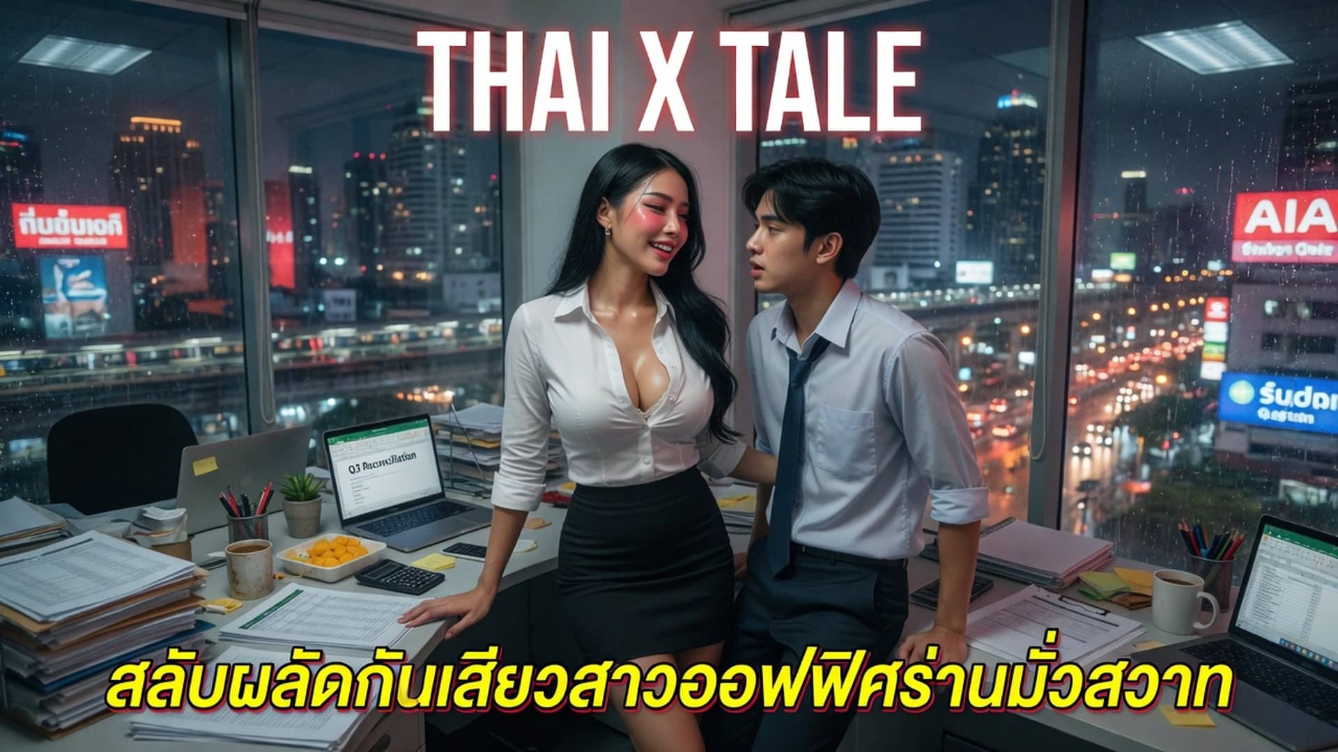 สลับผลัดกันเสียวสาวออฟฟิศร่านมั่วสวาท