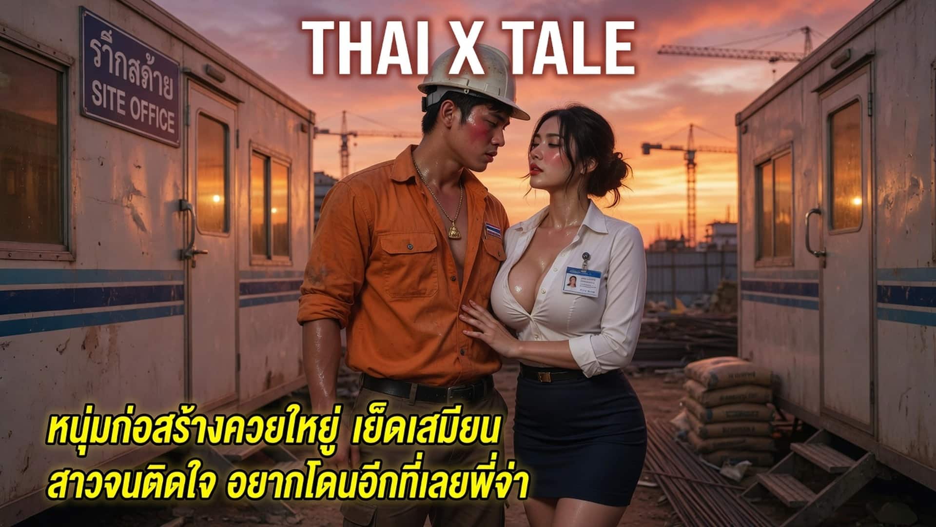 เรื่องเสียว หนุ่มก่อสร้างควยใหญ่ เย็ดเสมียนสาวจนติดใจ อยากโดนอีกทีเลยพี่จ๋า | ThaiXTale