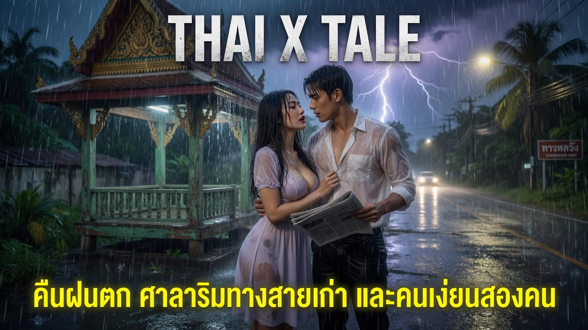 คืนฝนตก ศาลาริมทางสายเก่า และคนเงี่ยนสองคน