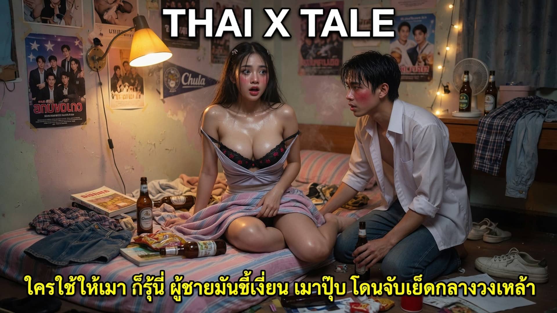 ใครใช้ให้เมา ก็รู้นี่ ผู้ชายมันขี้เงี่ยน เมาปุ๊บ โดนจับเย็ดกลางวงเหล้า