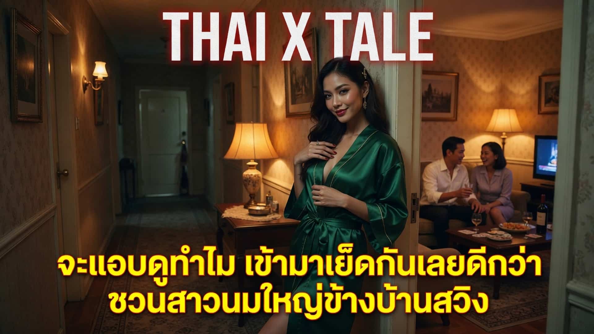 จะแอบดูทำไม เข้ามาเย็ดกันเลยดีกว่า ชวนสาวนมใหญ่ข้างบ้านสวิง
