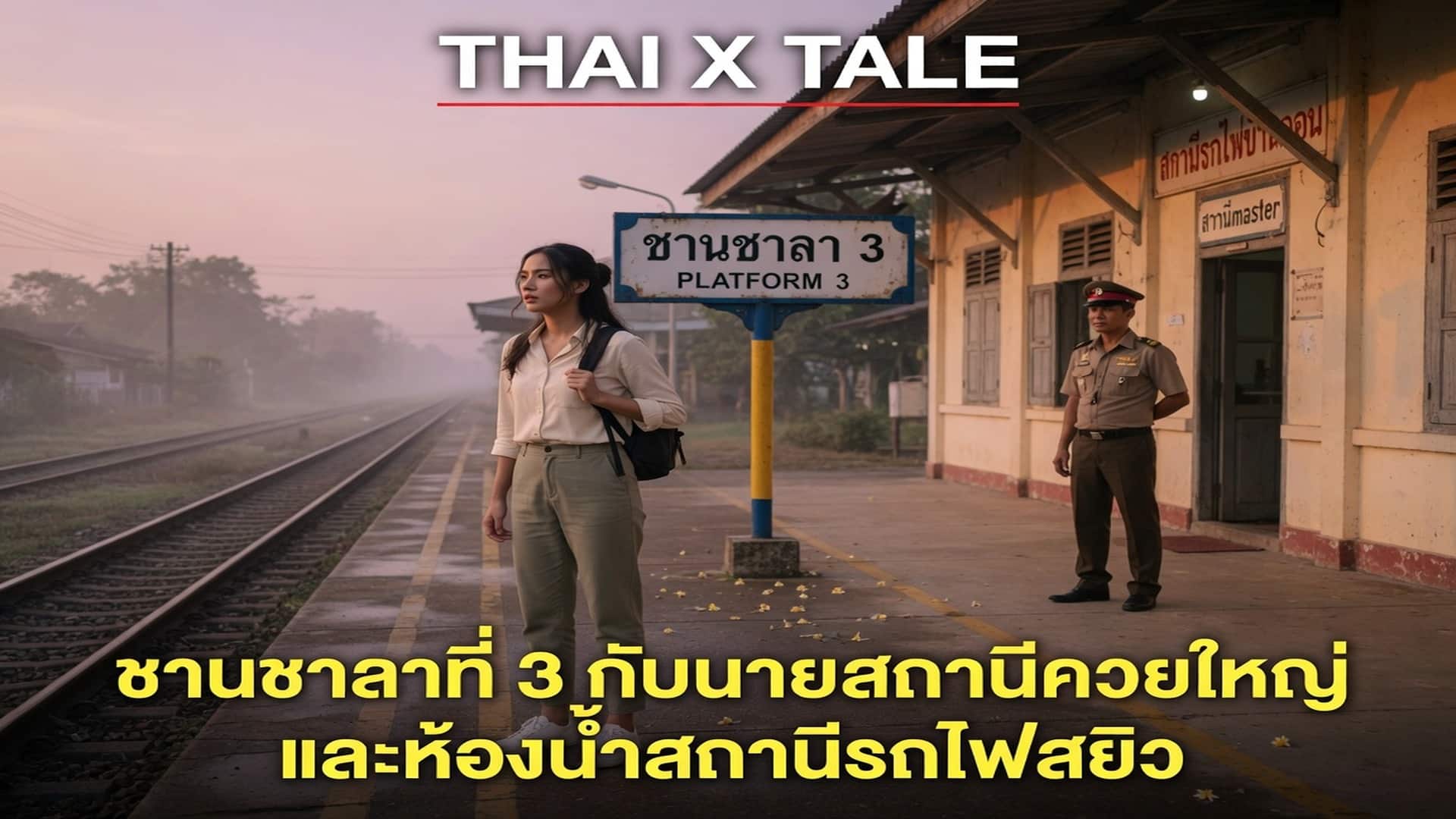 ชานชาลาที่ 3 กับนายสถานีควยใหญ่ และห้องน้ำสถานีรถไฟสยิว