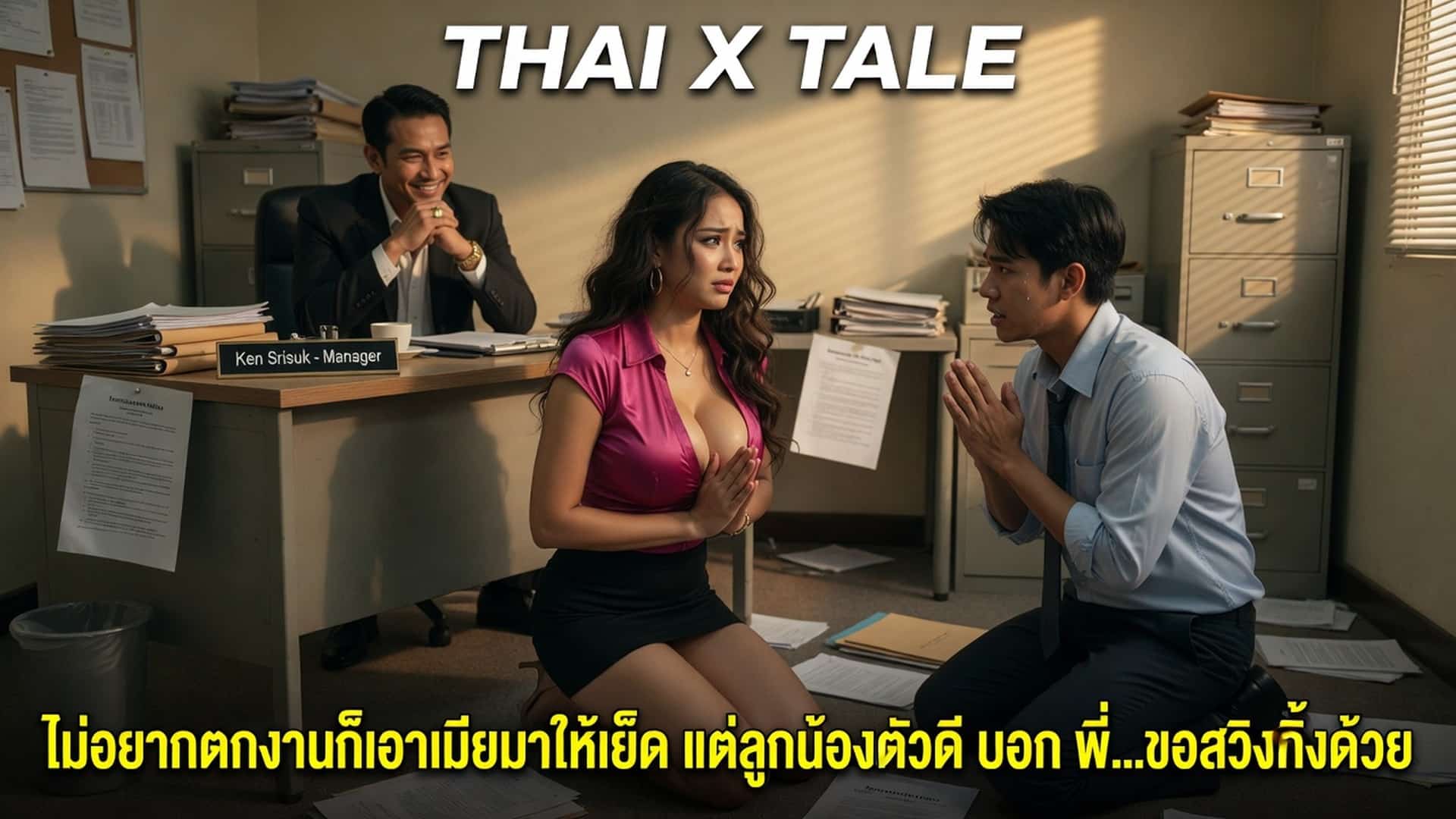 ไม่อยากตกงานก็เอาเมียมาให้เย็ด แต่ลูกน้องตัวดี บอก พี่…ขอสวิงกิ้งด้วย