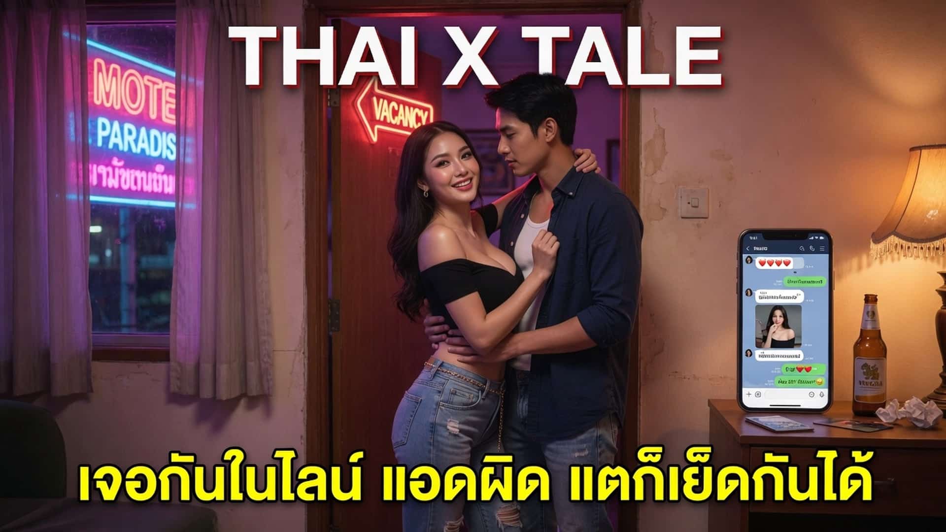 เจอกันในไลน์ แอดผิด แต่ก็เย็ดกันได้
