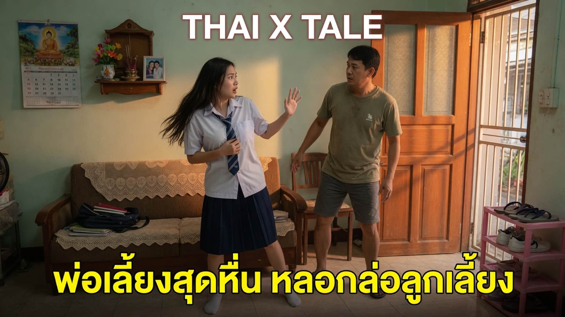 พ่อเลี้ยงสุดหื่น หลอกล่อลูกเลี้ยง