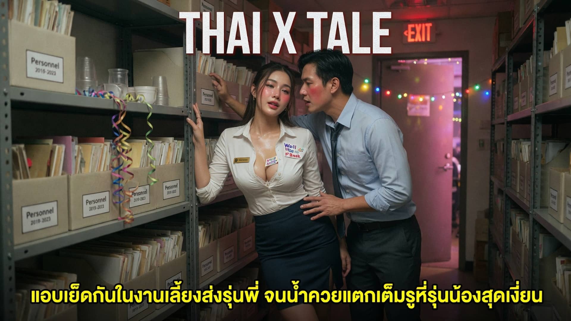 แอบเย็ดกันในงานเลี้ยงส่งรุ่นพี่ จนน้ำควยแตกเต็มรูหีรุ่นน้องสุดเงี่ยน