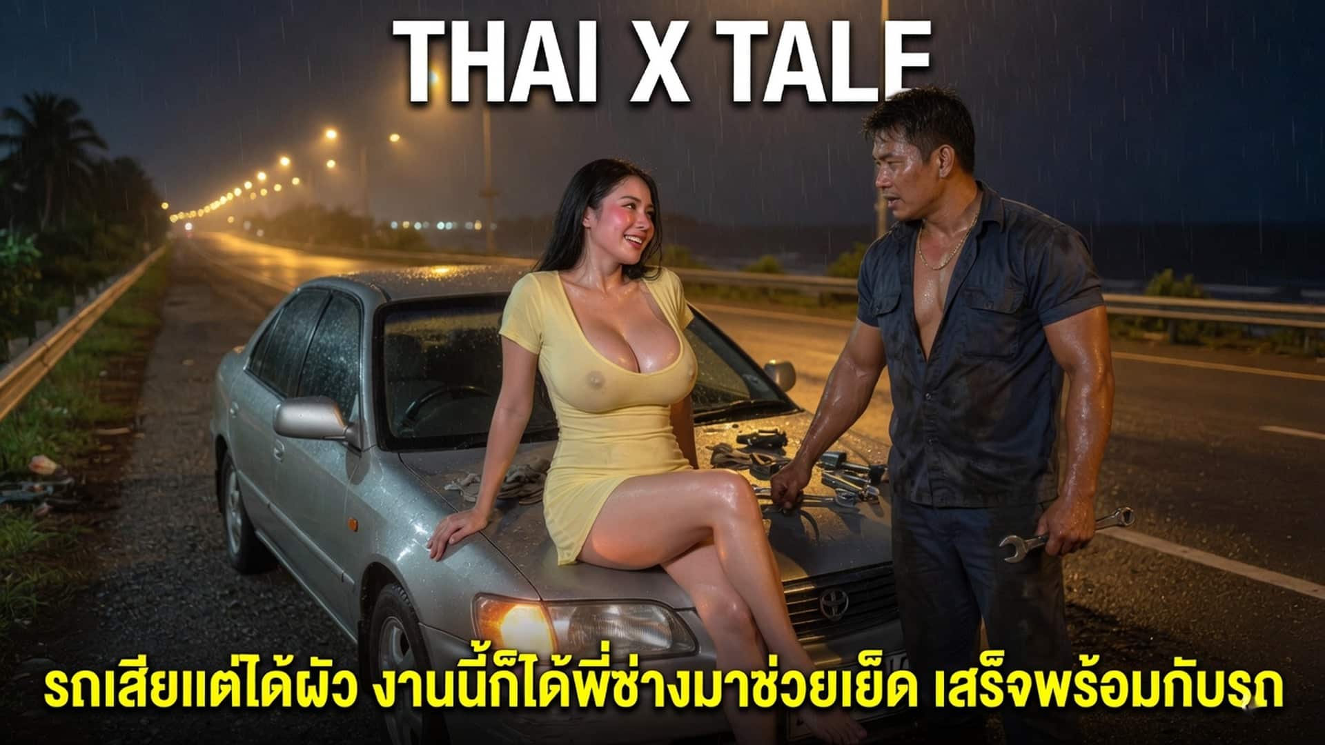 รถเสียแต่ได้ผัว งานนี้ก็ได้พี่ช่างมาช่วยเย็ด เสร็จพร้อมกับรถ