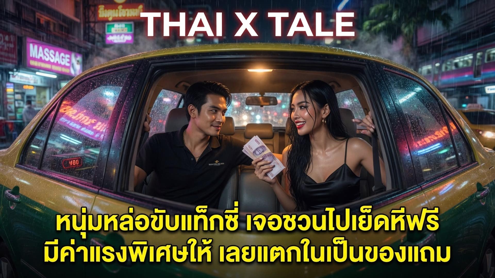 หนุ่มหล่อขับแท็กซี่ เจอชวนไปเย็ดหีฟรี มีค่าแรงพิเศษให้ เลยแตกในเป็นของแถม