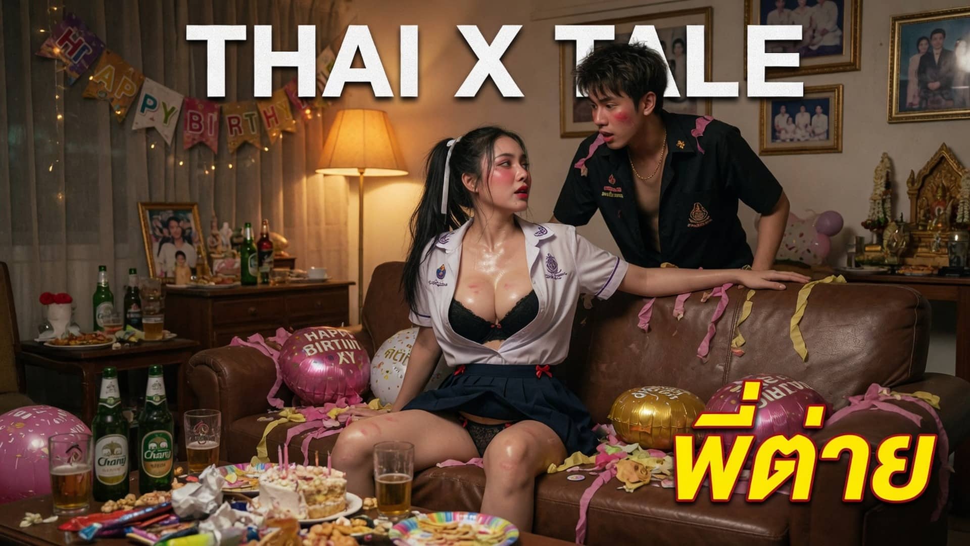 เมื่อเพื่อนพี่สาวเงี่ยน ก็จับเย็ดคาชุดเสียเลย