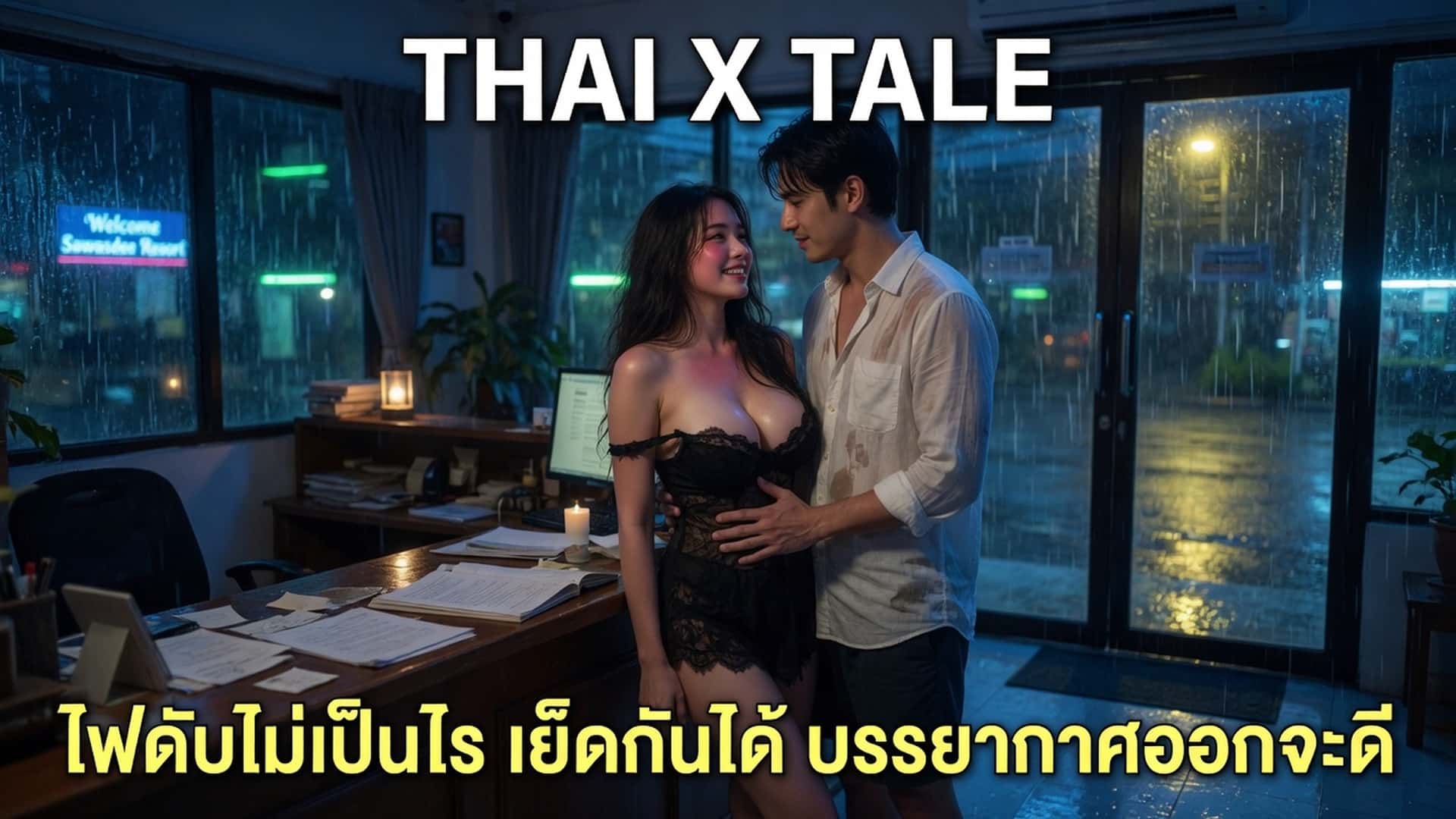 เรื่องเสียว ไฟดับไม่เป็นไร เย็ดกันได้ บรรยากาศออกจะดี | ThaiXTale