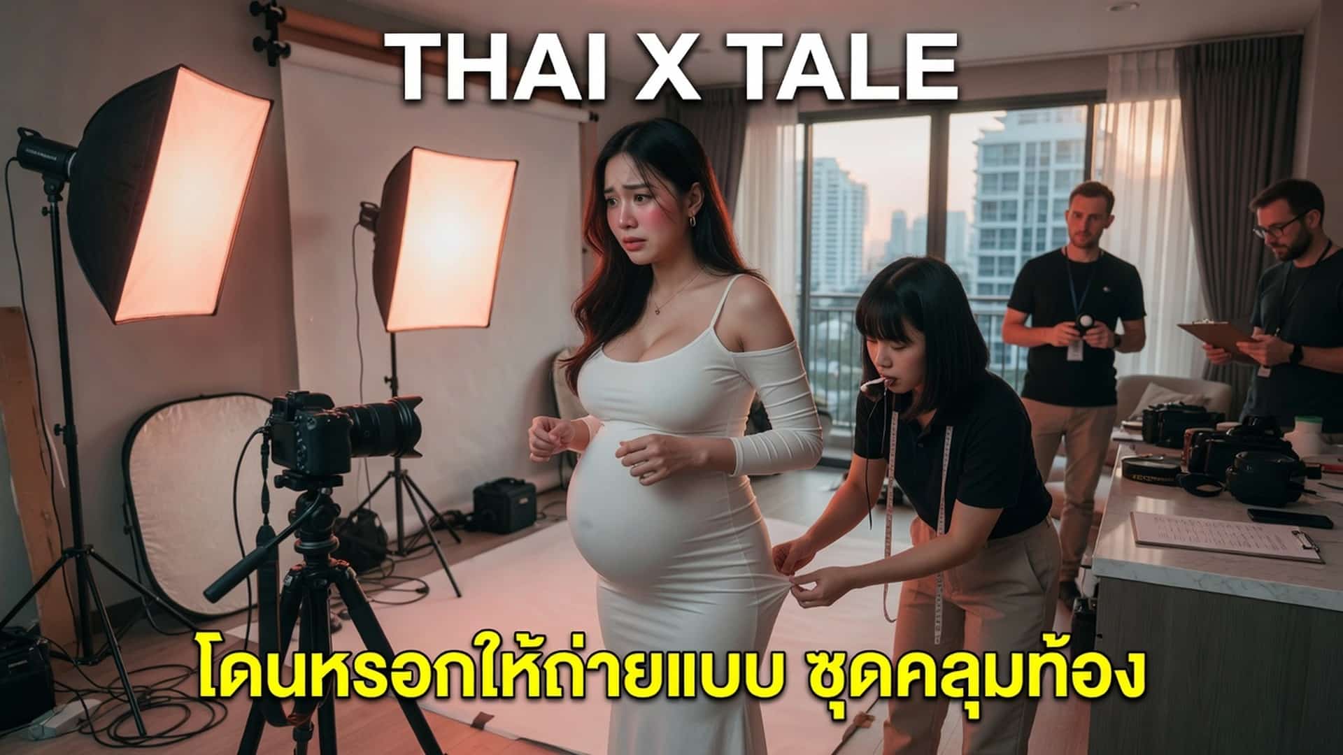 เรื่องเสียว โดนหรอกให้ถ่ายแบบ ชุดคลุมท้อง | ThaiXTale