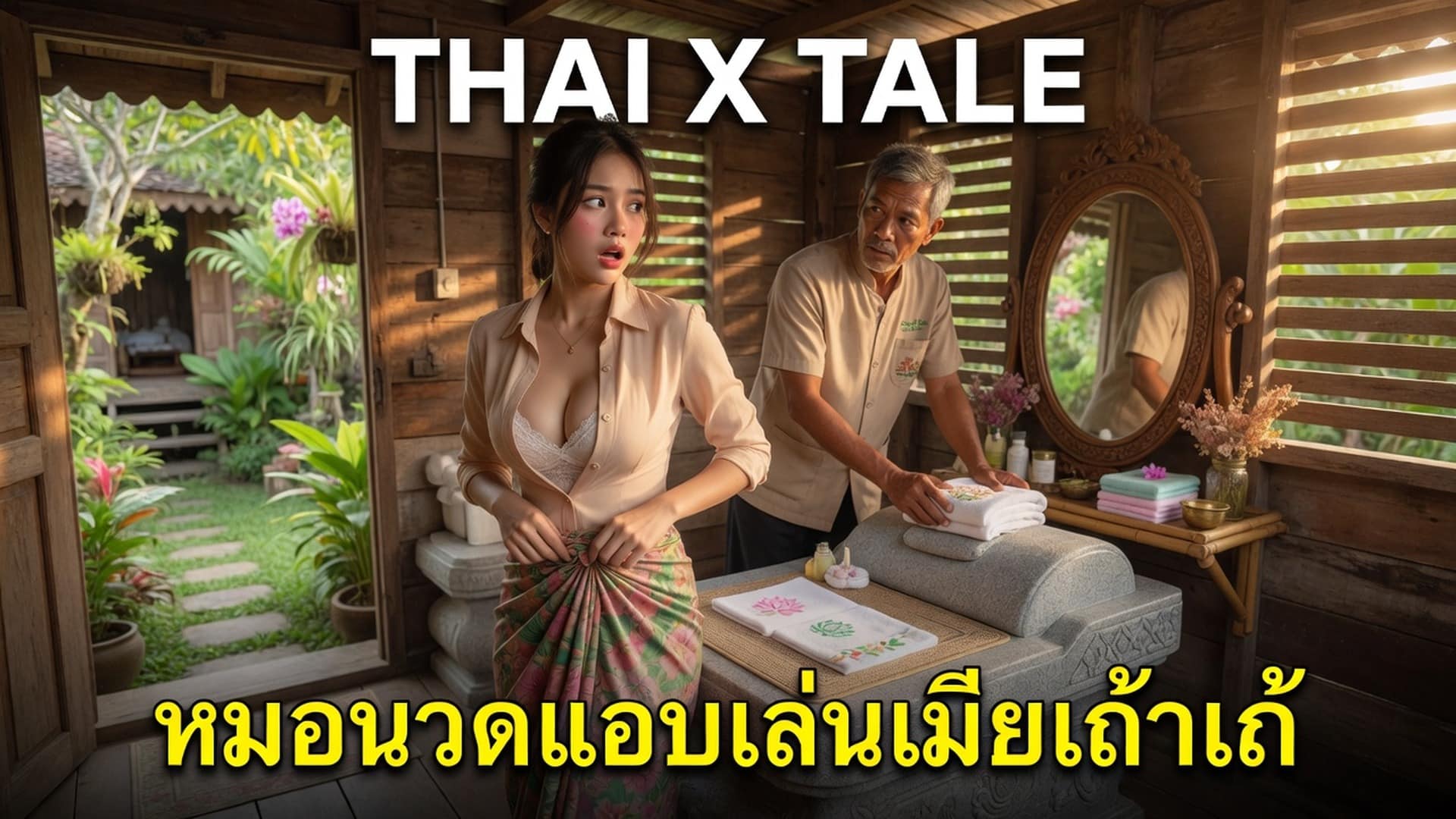 เรื่องเสียว หมอนวดแอบเล่นเมียเถ้าแก่ | ThaiXTale