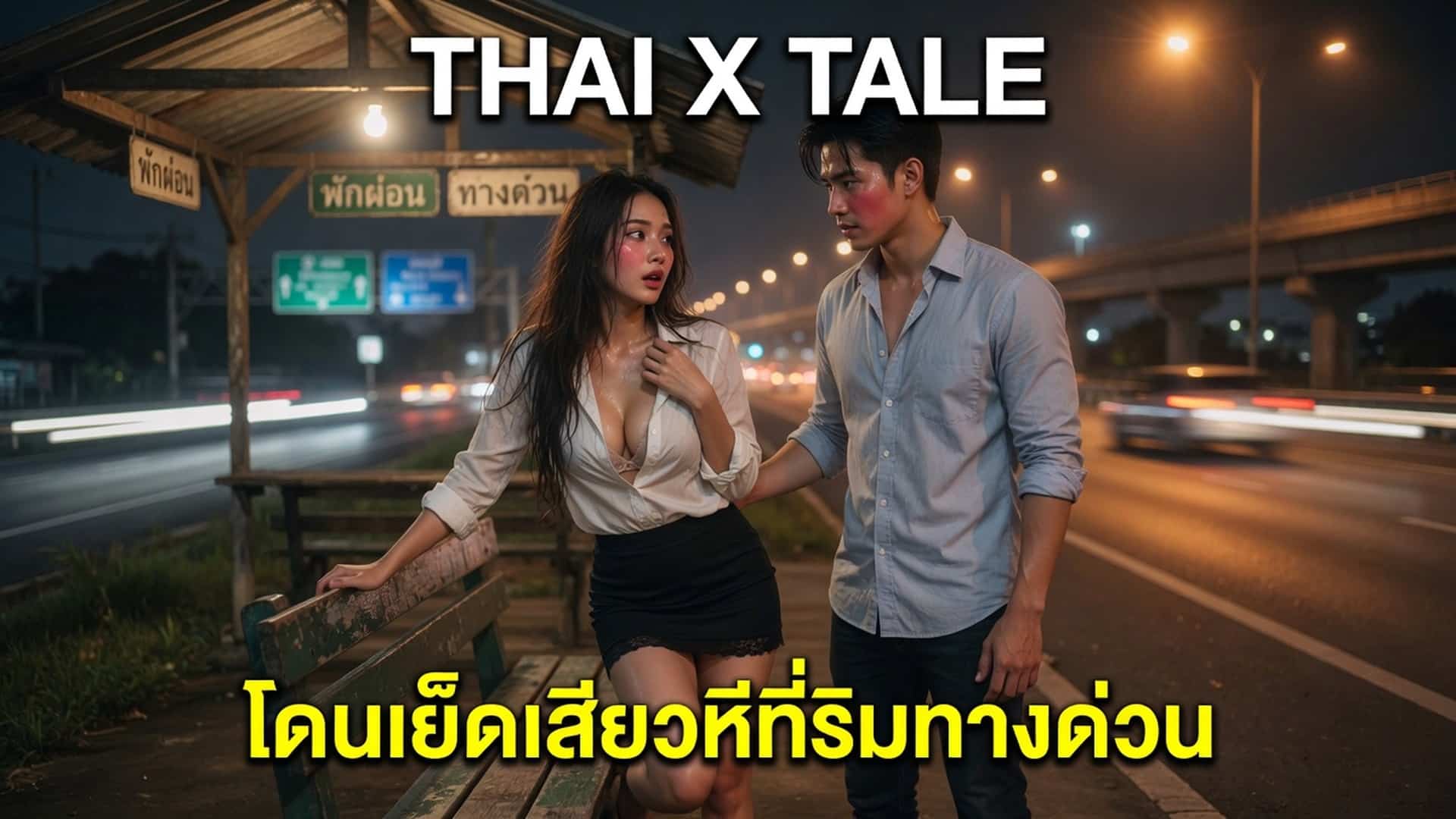 เรื่องเสียว โดนเย็ดเสียวหีที่ริมทางด่วน | ThaiXTale