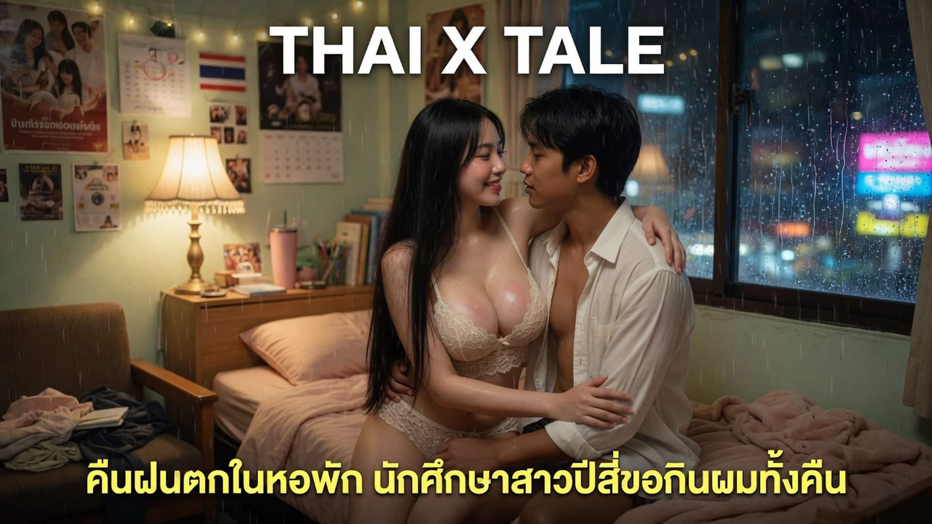 คืนฝนตกในหอพัก นักศึกษาสาวปีสี่ขอกินผมทั้งคืน 1 featured 141805