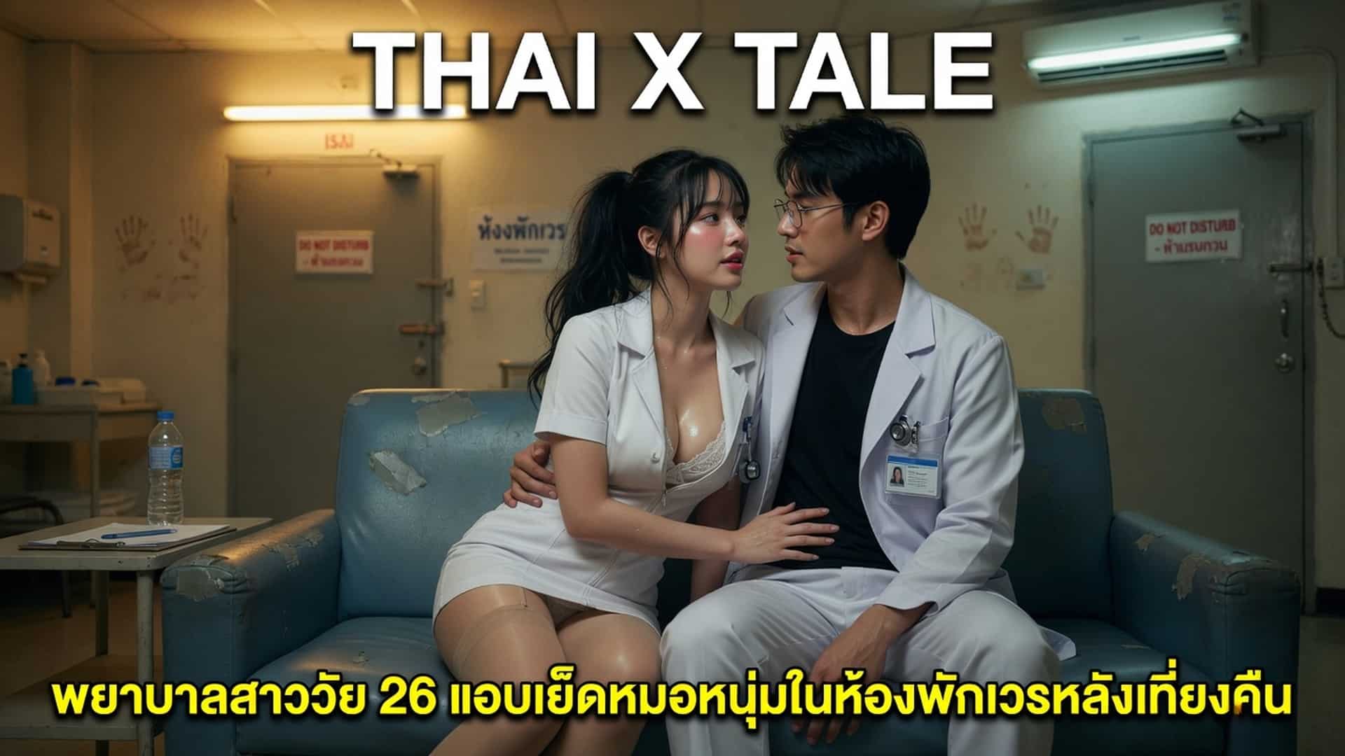 เรื่องเสียว พยาบาลสาววัย 26 แอบเย็ดหมอหนุ่มในห้องพักเวรหลังเที่ยงคืน | ThaiXTale