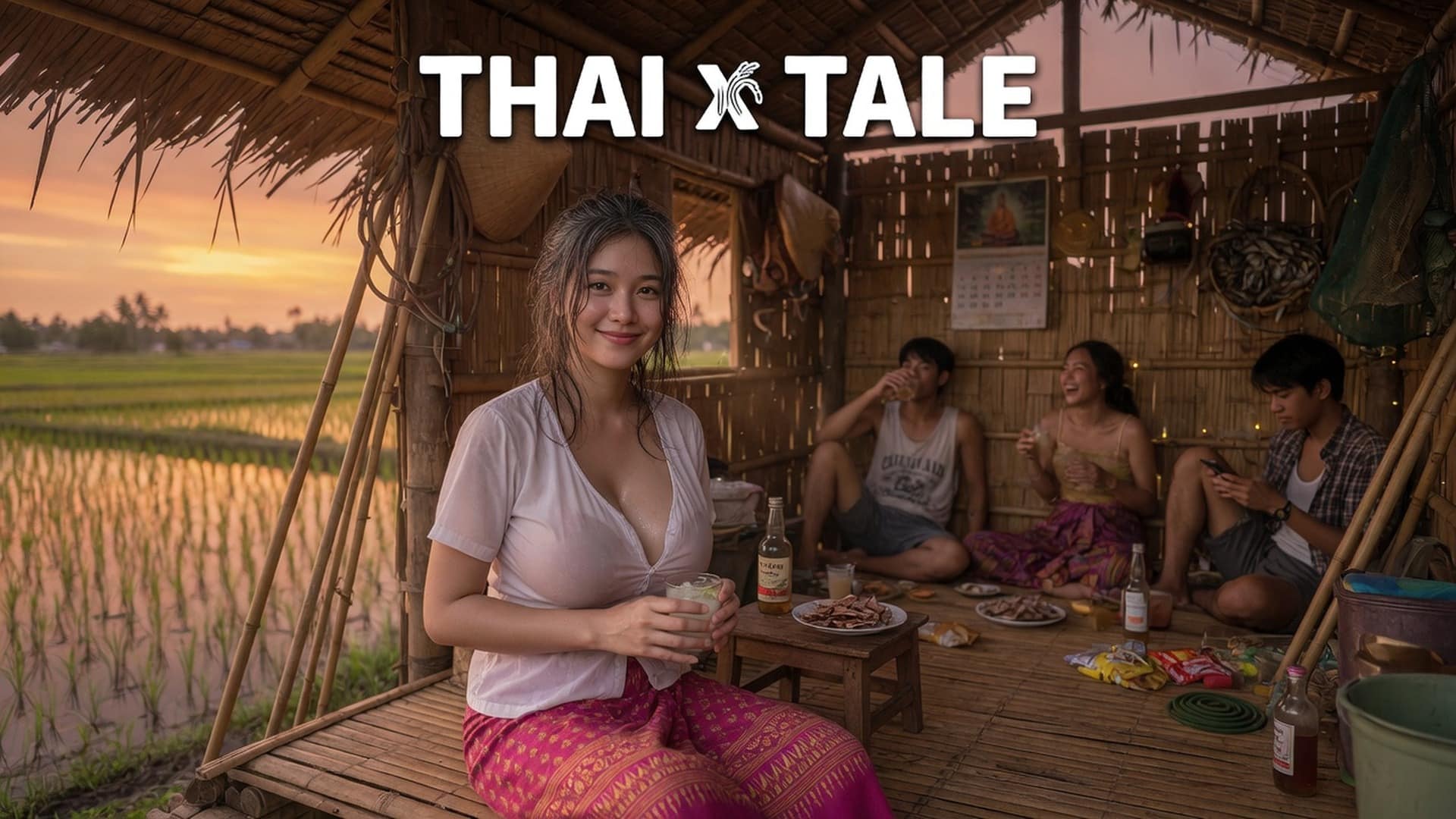 รุมเย็ดหีลงแขกป้าสำรวย