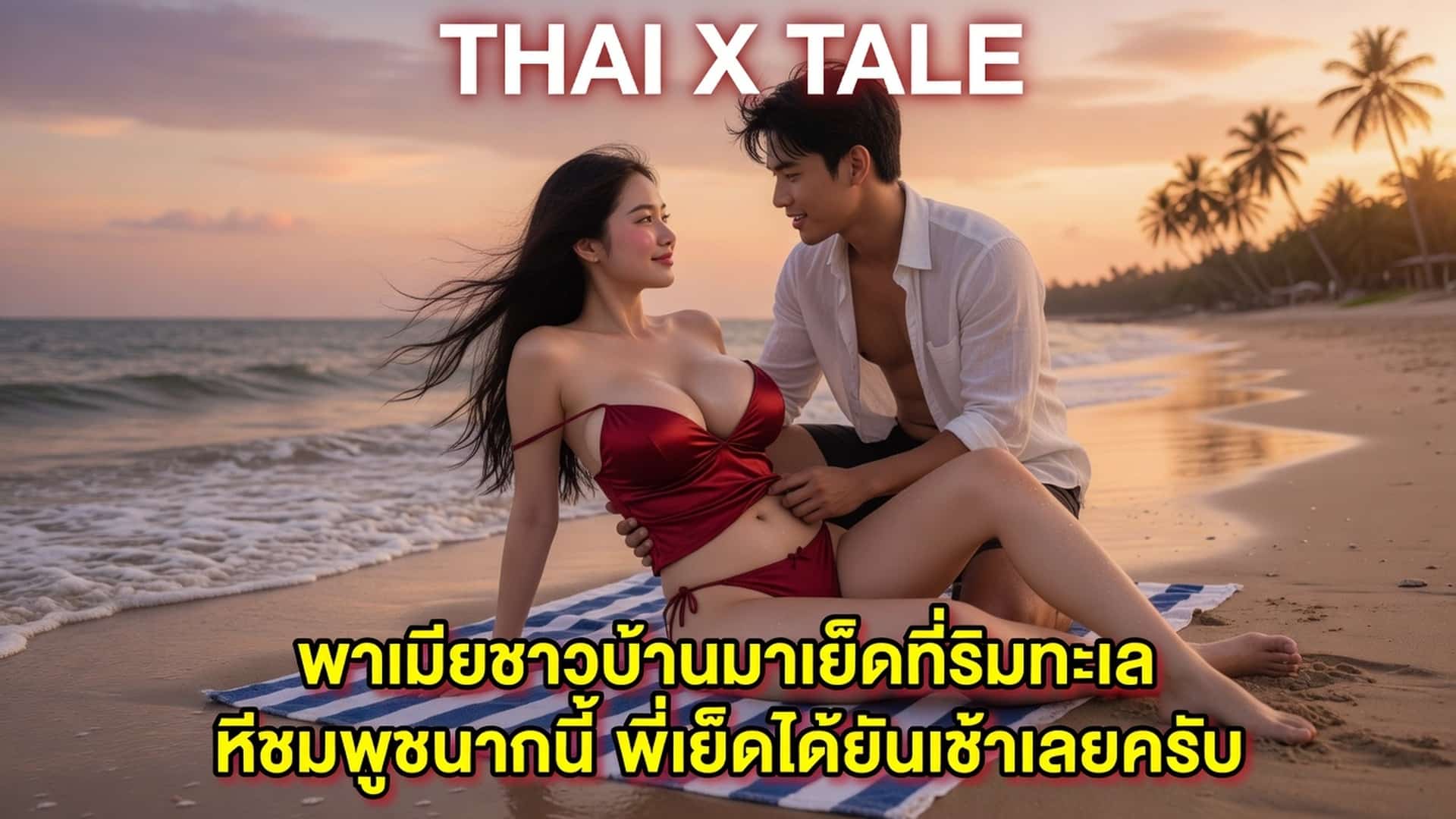 พาเมียชาวบ้านมาเย็ดที่ริมทะเล หีชมพูขนาดนี้ พี่เย็ดได้ยันเช้าเลยครับ