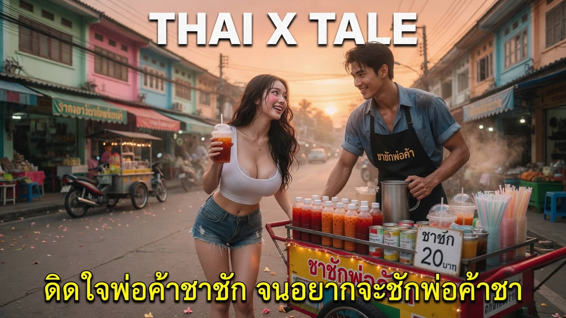 เรื่องเสียว ติดใจพ่อค้าชาชัก จนอยากจะชักพ่อค้าชา | ThaiXTale