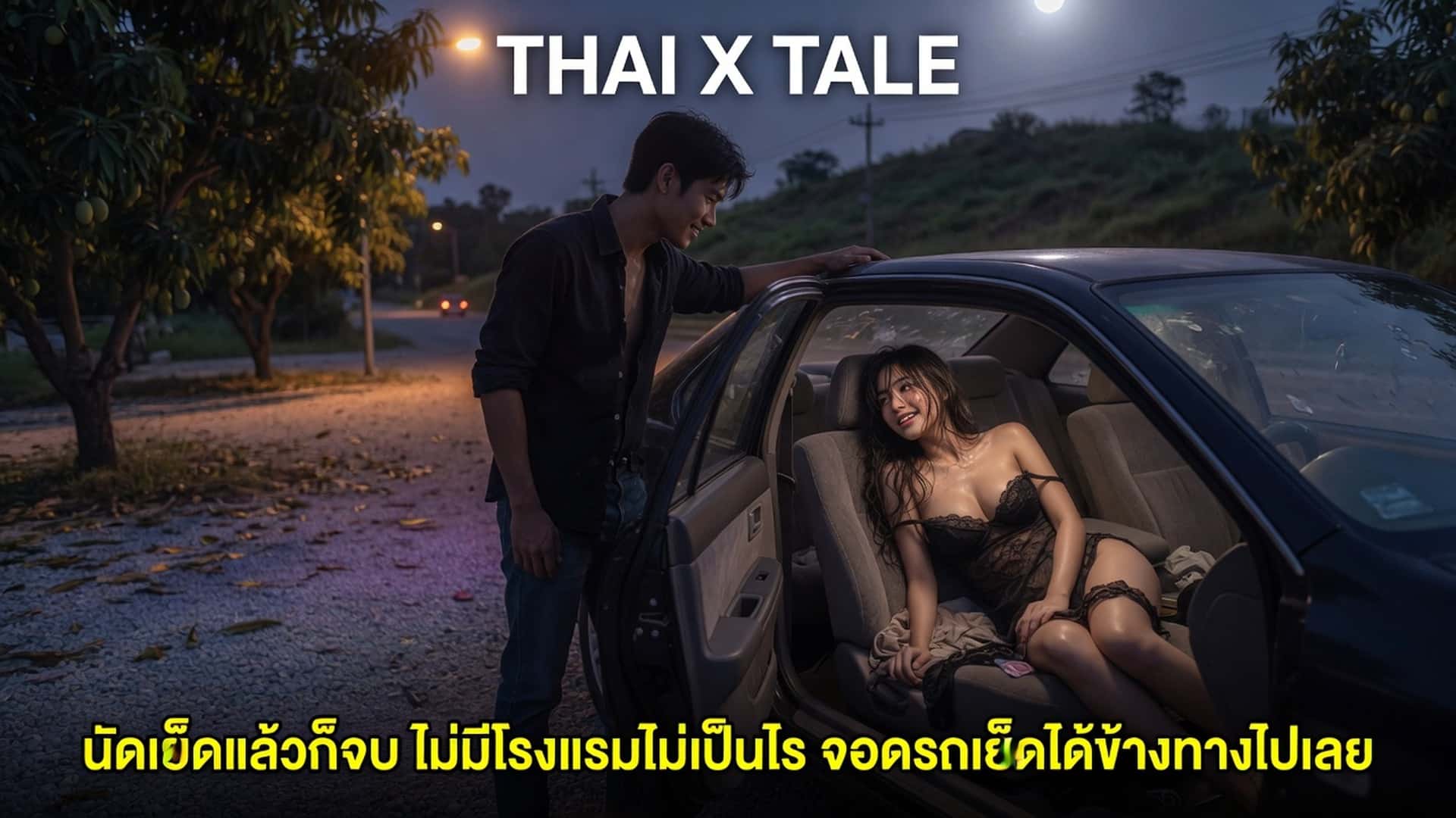 นัดเย็ดแล้วก็จบ ไม่มีโรงแรมไม่เป็นไร จอดรถเย็ดได้ข้างทางไปเลย